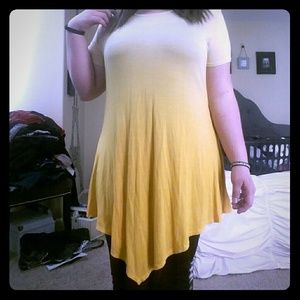 Lock and Love Yellow Ombre Tee